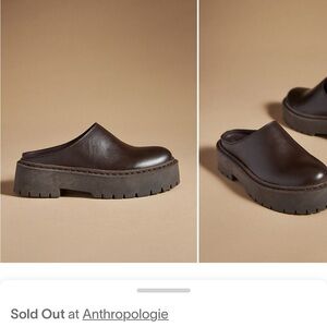 PILCRO chunky brown clogs